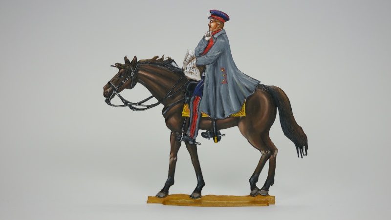 Helmuth von Moltke, 54mm Reitergröße, Gesamthöhe 80mm, Flachfigur, beidseitig graviert,