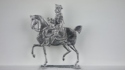 Friedrich II auf Pferd,AH=7cm