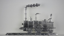Lokomotive "Adler" mit Lokomotivführer, AH=38mm, GH=60mm