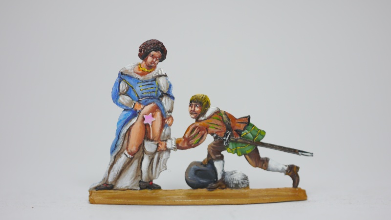 Landsknecht mit Nachttopf und Dame