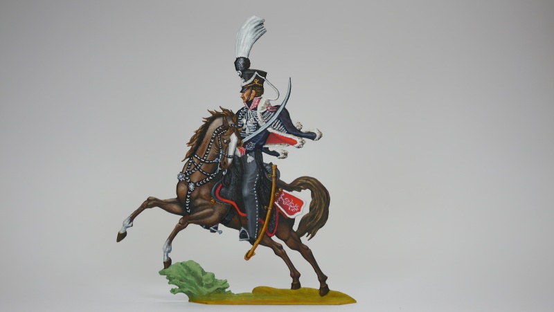 Offizier des Brandenburgischen Husarenregiments 1813, beidseitig graviert, Gesamthöhe= 140mm