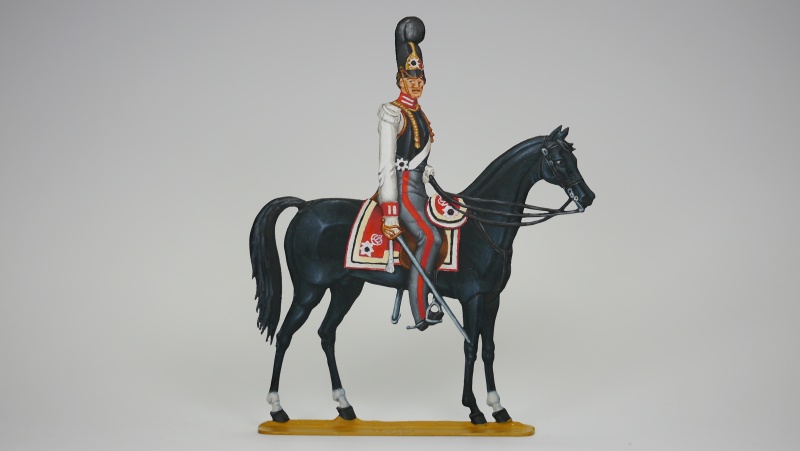 Offizier der Preußischen Gardekürassiere um 1850, beidseitig graviert, Gesamthöhe= 120mm