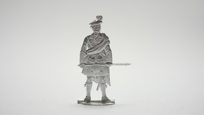 Officer Kelth Highlander 1760, einseitig graviert, 54mm