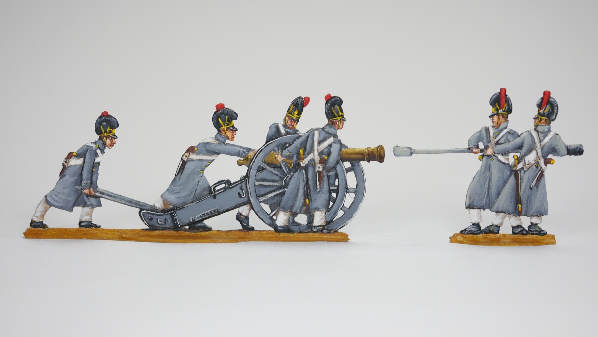 Bayrische Artillerie, Kanone einrichtend, Gruppe u. BA4,