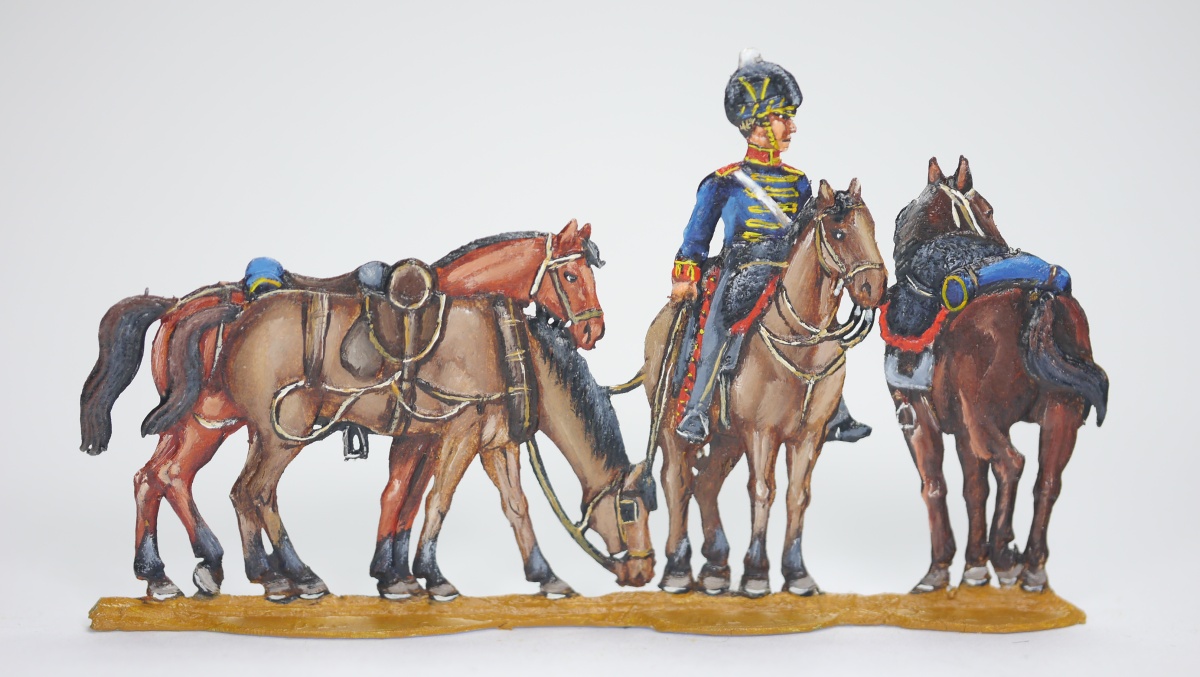 bayrische Pferdehaltergruppe der Artillerie, Reiter mit 3 Pferden