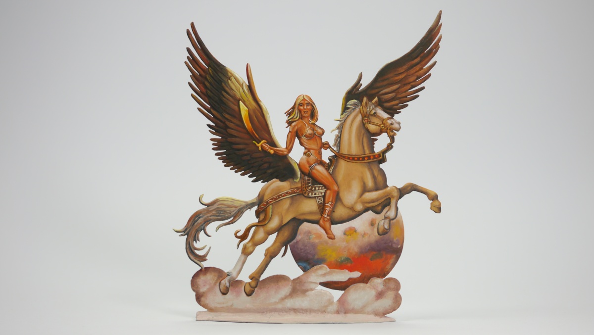 Pegasus, beidseitig graviert, ca. 130mm