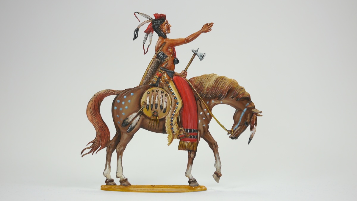 Cheyenne, beidseitig graviert, 100mm Figur, Gesamthöhe: 120 mm