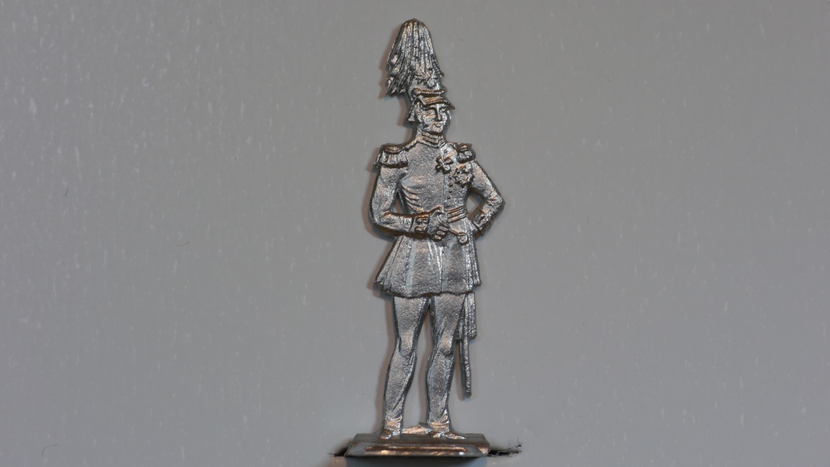 Friedrich Wilhelm IV. von Preußen, mit Helm, zu Fuß, 1847