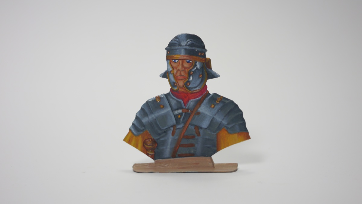 Römischer Legionär, Büste ca. 60mm, einseitig graviert