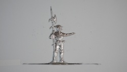 Bauernführer mit Hellebarde