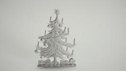 geschmückter Christbaum, beidseitig graviert