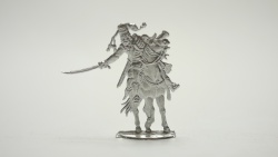 Preuße zu Pferd, Husar, beidseitig graviert