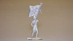 Fahnenträger, Grenadieroffizier mit Fahne von Elba, beidseitig graviert